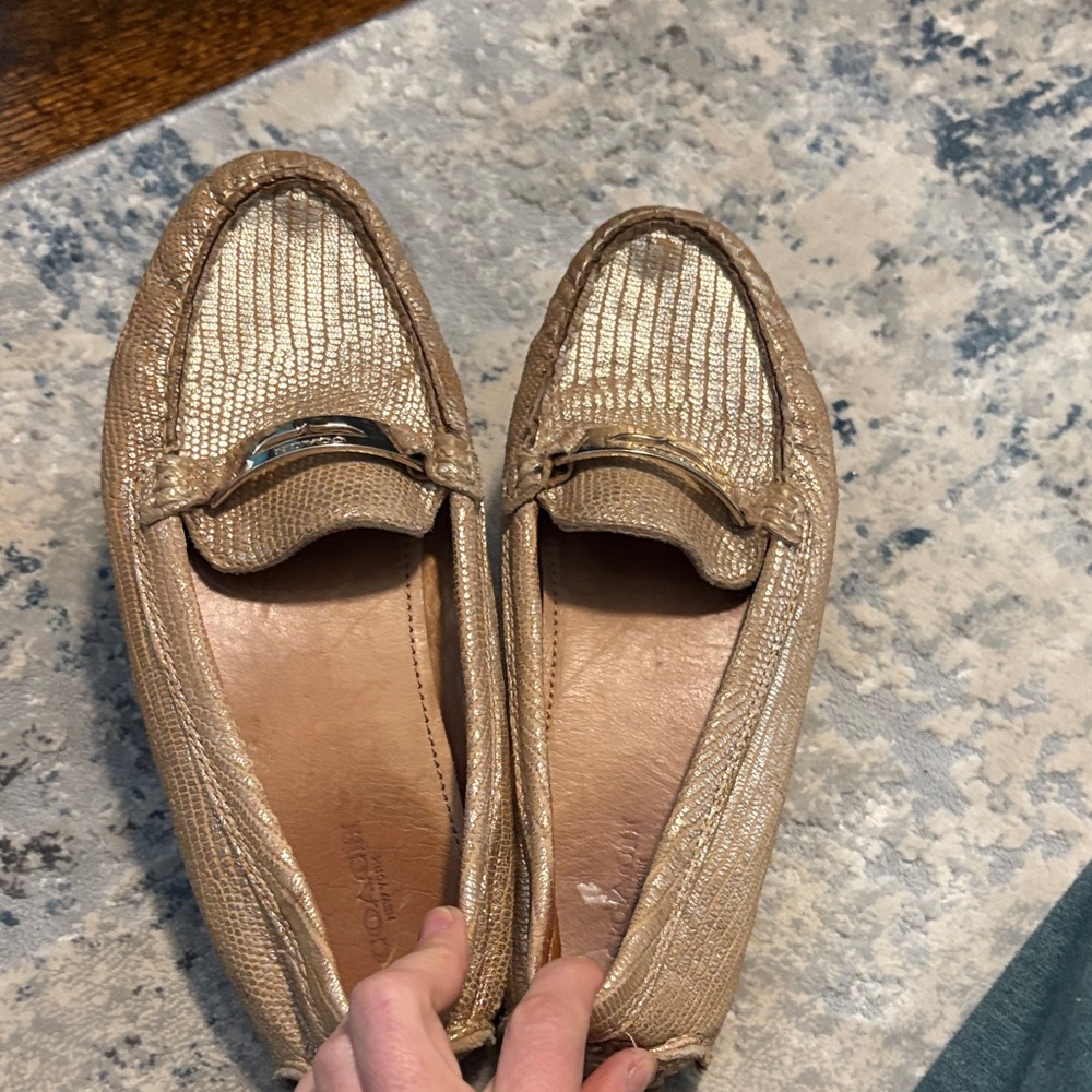 Coach Gold Metallic Women's Loafers